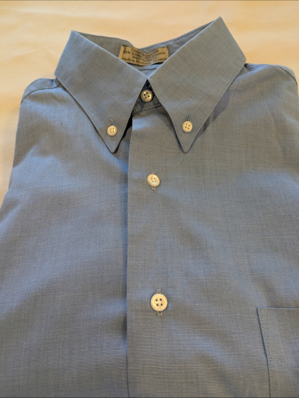 Arrow Men's Sky Blue Button-Down Long Sleeve Dress Shirt Size 16